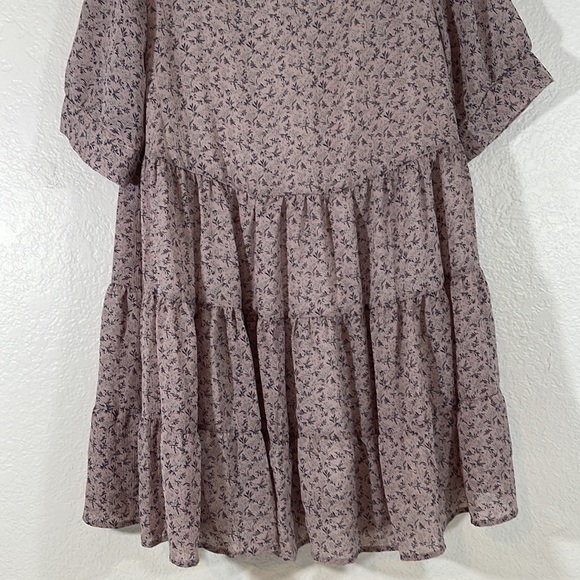 HAZEL Alison Lilac Flowy Lined Mini Dress Size Medium New - Picture 7 of 10